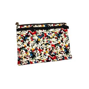Carolina Herrera x Target Clutch Womens Multicolor Art Deco Print Zip laptop bag